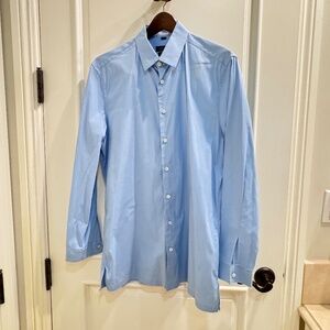 BARNEYS NEW YORK - Men's Blue Dress Shirt - 16 neck